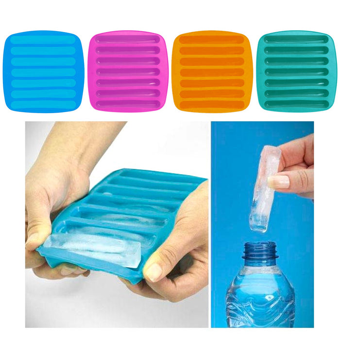 2 Ice Maker Stick Tray Water Drink Sport Bottle Tube Silicone Chocolate Mold New
