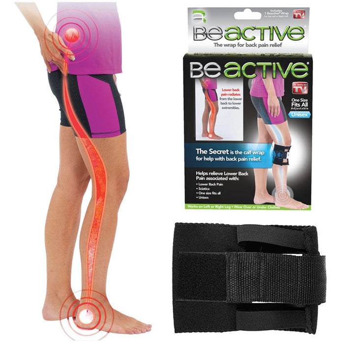 BeActive Lower Back Relief Brace Pressure Point Wrap Protect Knee Calf Sciatica