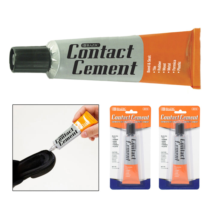 2 x Contact Cement Adhesive Permanent Strong Bond Glue Flexible Acrylic 1 FL OZ