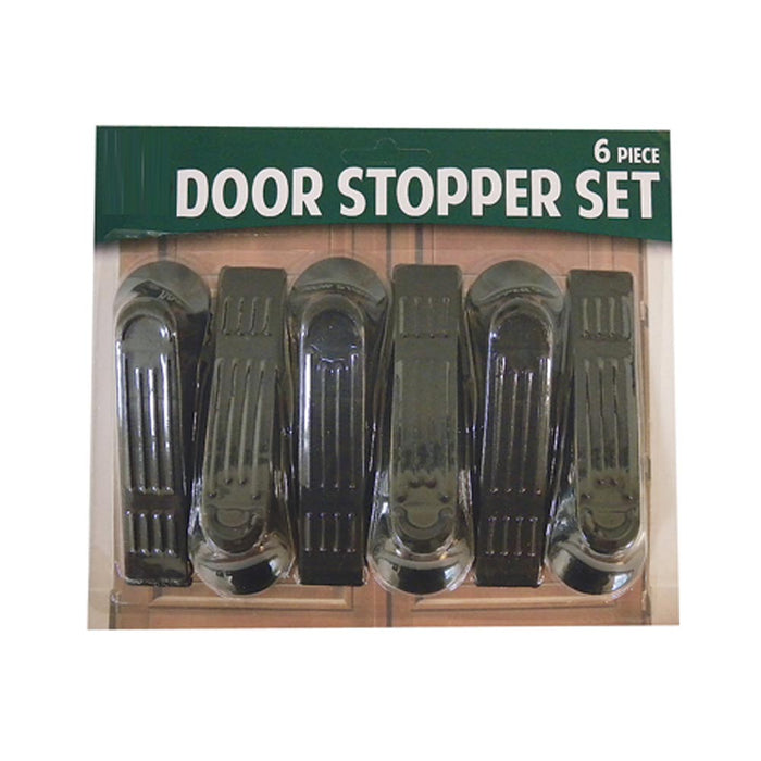 12 Pack Door Stop Wedges Black Plastic Stoppers Doorstop Nonslip Flexible Brown