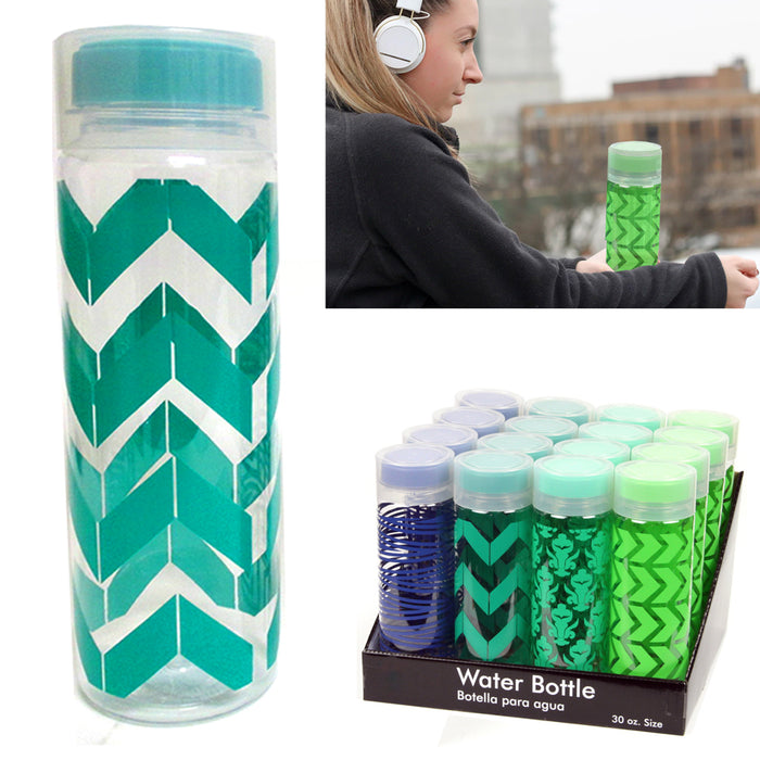 30 OZ Wide Mouth Water Bottle BPA Free Juice Container Lid Canister Designs