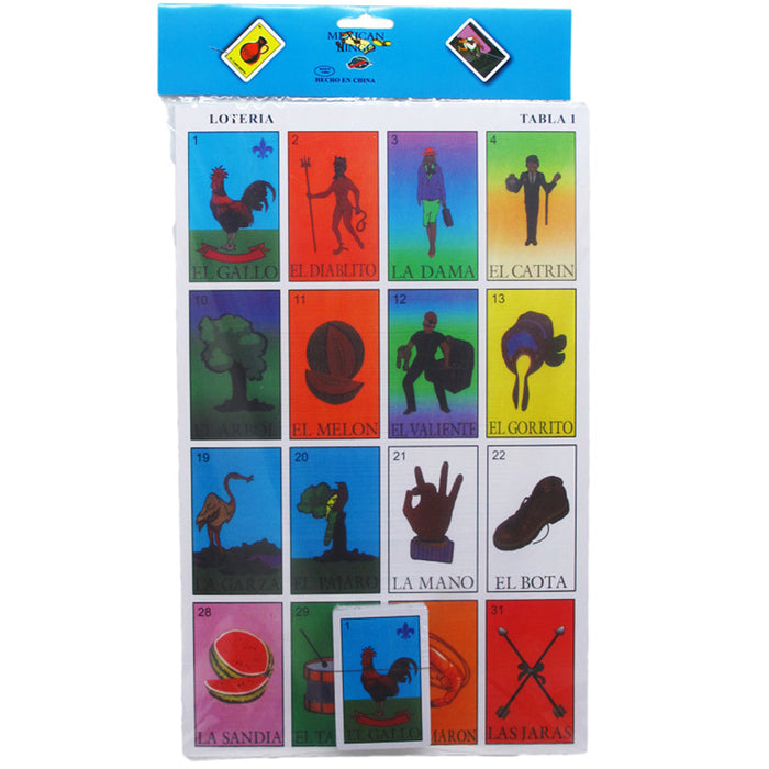 Jumbo Game Mexican Bingo Spanish Lottery 10 Boards 54 Playing Cards Gift