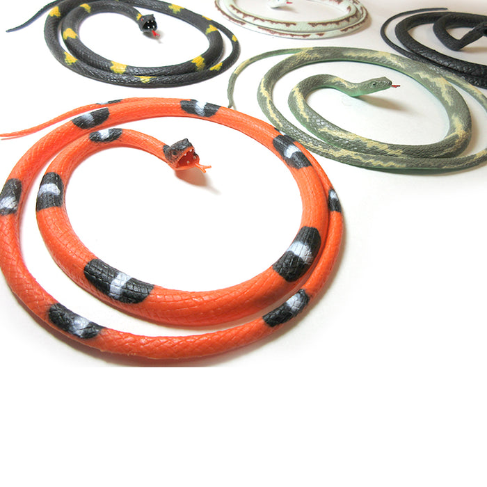 Fake Snake That Look Real Rubber Scary Gag Durable Garden Prop Realistic Toy 13"