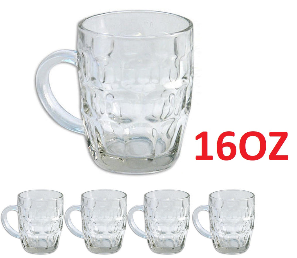 5 Pilsner Glass Cups Clear Coffee Mug Tea Soup Beer Set Hot Cold Bever   AllTopBargains