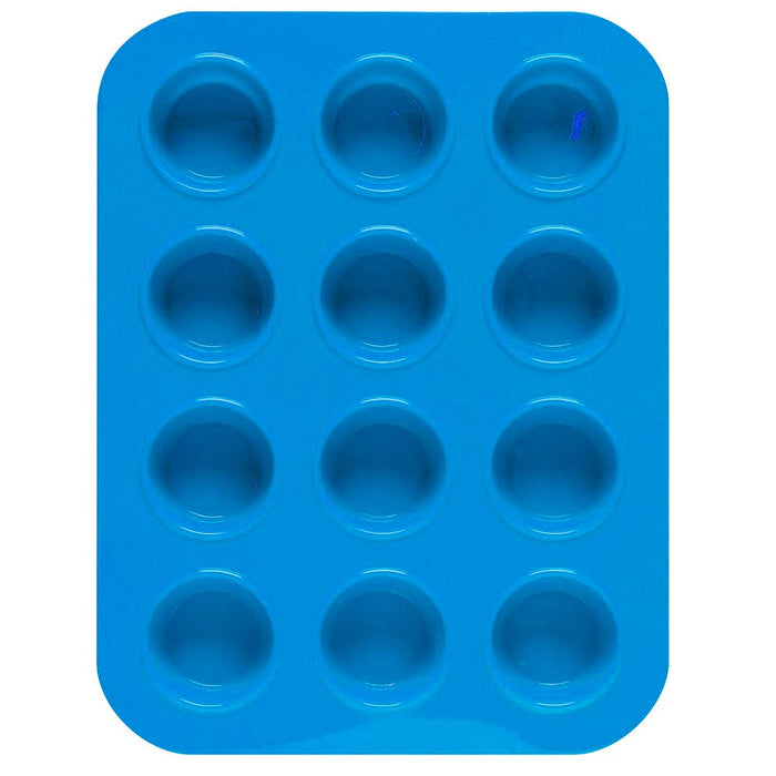 1 Mini Muffin Silicone 12 Cup Cavity Cookie Cupcake Bakeware Pan Soap Tray Mold