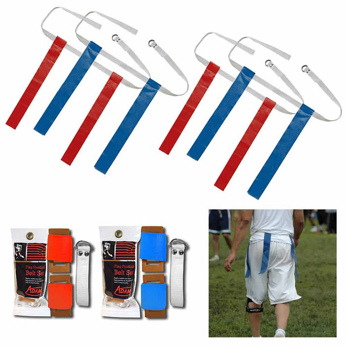 2 Pk Flag Football Belt Set Adjustable Kids Adult Fun Game Belt Foot Ball Kit !!