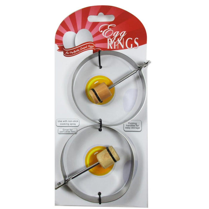 4 X Round Omelette Fried Egg Ring Non Stick 3.25" Metal Mold Mini Pancake Tool