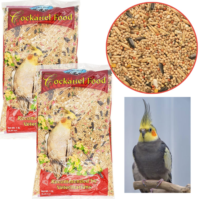 2 Bags Cockatiel Bird Food Seed Mix Lovebird Feed Pet Birds Protein Nutrition