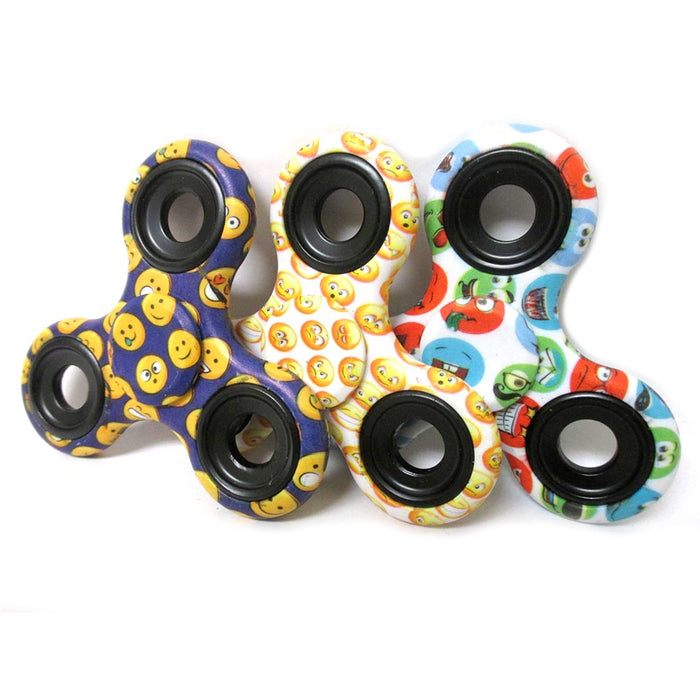 6 Emoji Gyro Tri-Spinner Fidget Toy Emoticon EDC Hand Finger Spinner Focus ADHD