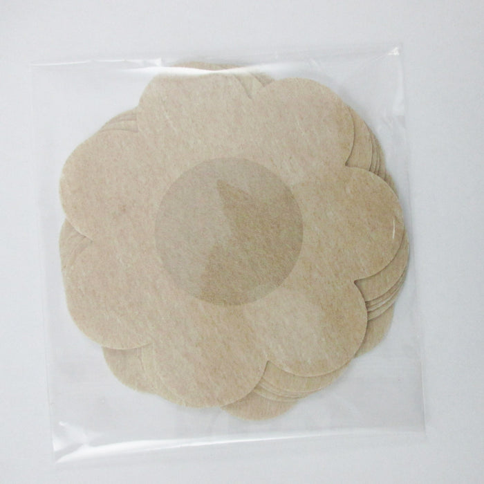 10 X Breast Nipple Cover Petal Self Adhesive Bra Pasties Flower Shape Nude 3"