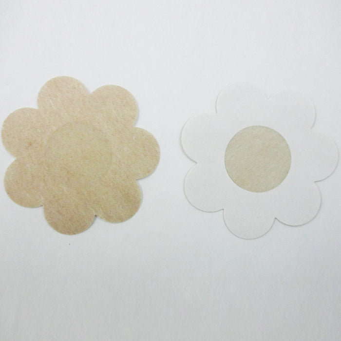 10 X Breast Nipple Cover Petal Self Adhesive Bra Pasties Flower Shape Nude 3"