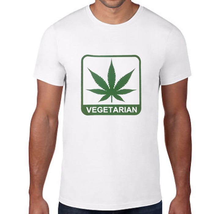 Marijuana Tshirt Vegetarian Leaf 420 Men Tee Funny Weed Cannabis Ganja Stoner 3X
