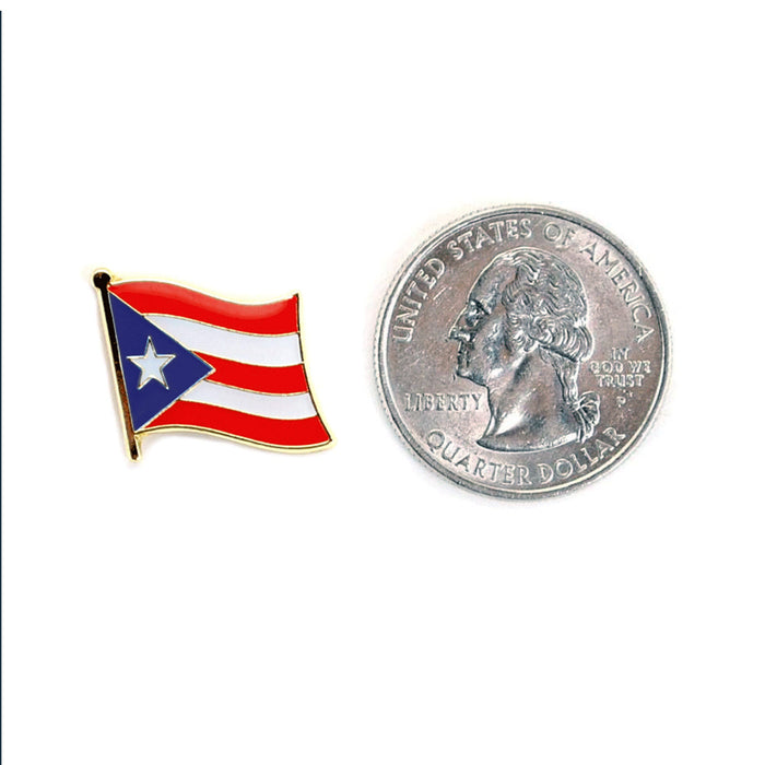 Lot Of 10 Puerto Rico Flag Lapel Pin 0.5" Puerto Rican Pinback Hat Cap Tie Badge