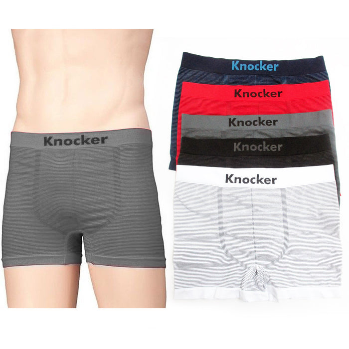 12 Pk Mens Seamless Boxers Briefs Underwear Athletic Underpant Knocker One Size