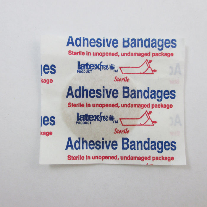 100 Count Bandage Bandages Cut Adhesive Fabric Spot Round Medical 1" Latex Free