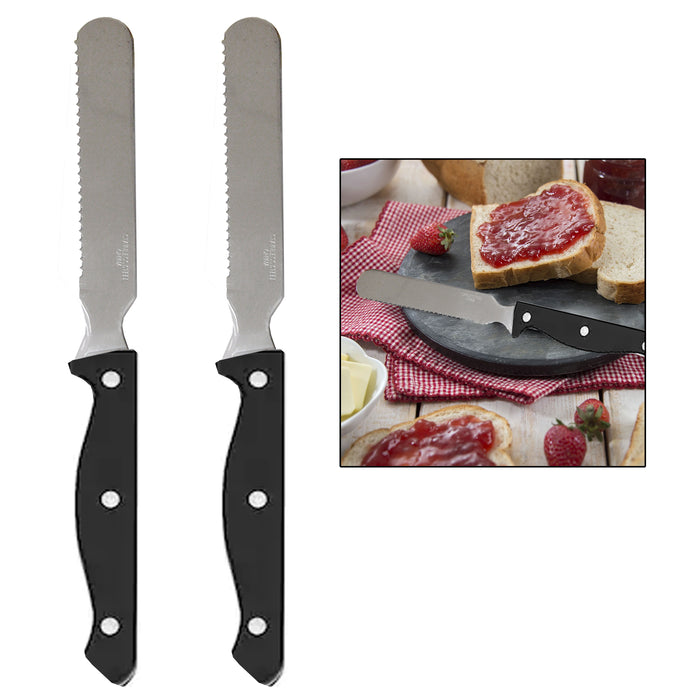 2Pc Butter Knife Sandwich Spreader Cheese Slicer Stainless Steel Kitchen Tool