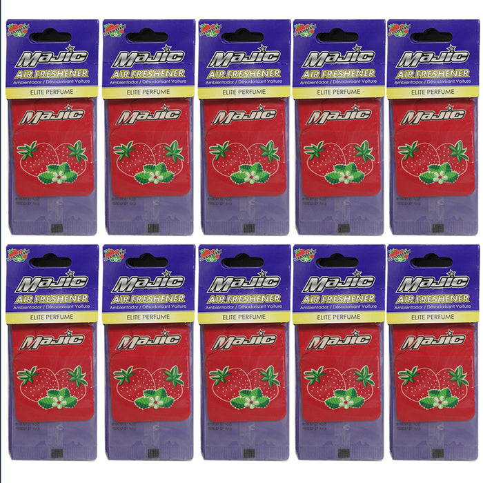 10 Pc Majic Strawberry Scent Air Freshener Car Auto Perfume Home Hanging Office