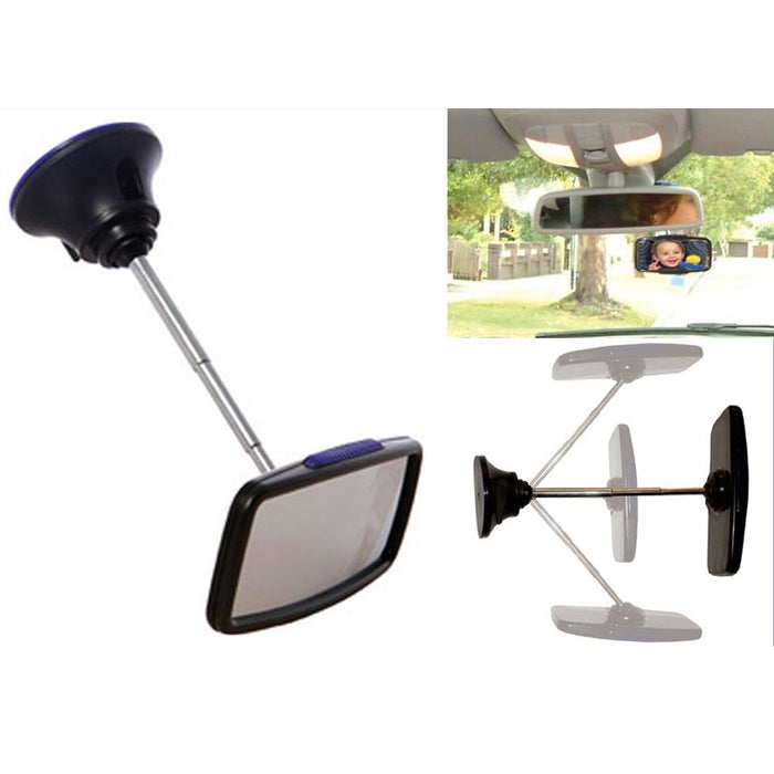 Deluxe Baby Car Mirror 360 Adjustable Child Safety Seat Rear Facing Clear View