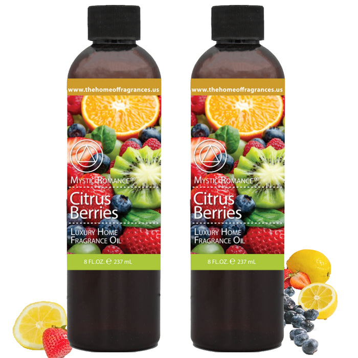 2 X Citrus Berries Fragrance Oil Premium Grade Fruit Scent Burner Diffuser 8oz