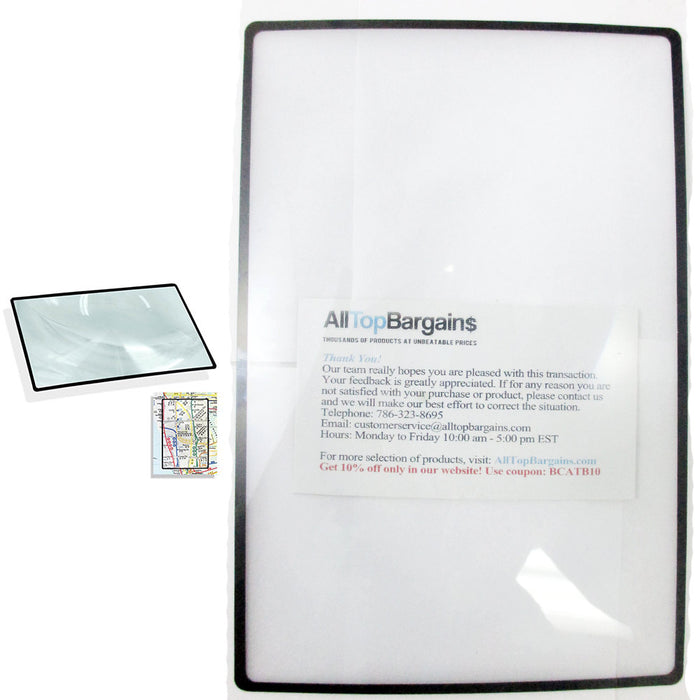 3pc Full Page Magnifying Sheet 3X Fresnel Lens 300% Magnification Reading Vision