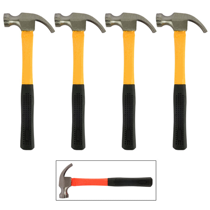 4 Claw Hammer Heavy Duty 12 Oz 11" L Utility Comfort Grip Handle Hand Tool Shop