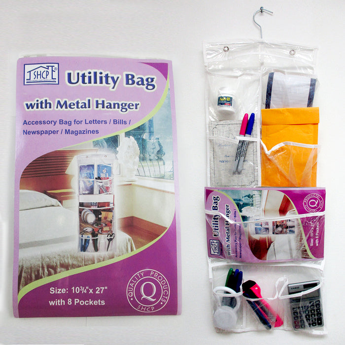 8 Pocket Holder Caddy Bag Purse Hook Hang Rack Hanger Closet Organizer !