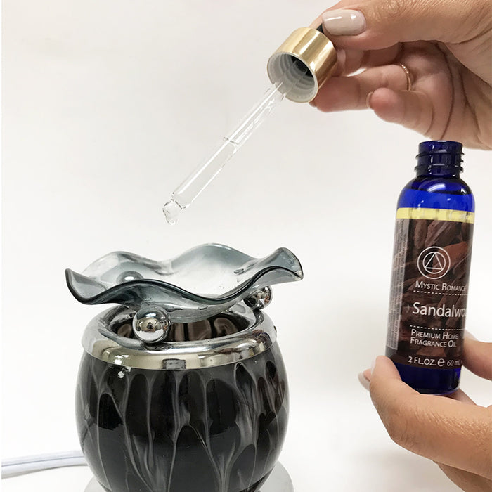 2Pc Sandalwood Fragrance Oil 233ml Refill Dropper 60ml Diffuser Sleep Home Aroma