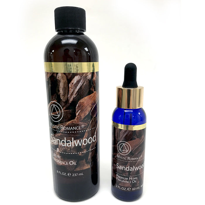 2Pc Sandalwood Fragrance Oil 233ml Refill Dropper 60ml Diffuser Sleep Home Aroma