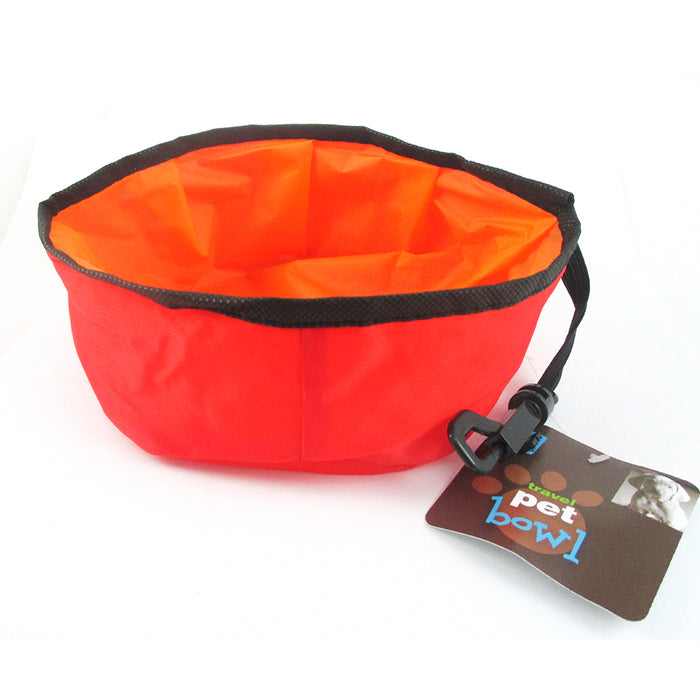 2 PC Dog Portable Water Bowl Food Feeder Collapsible Travel Foldable Water Cat