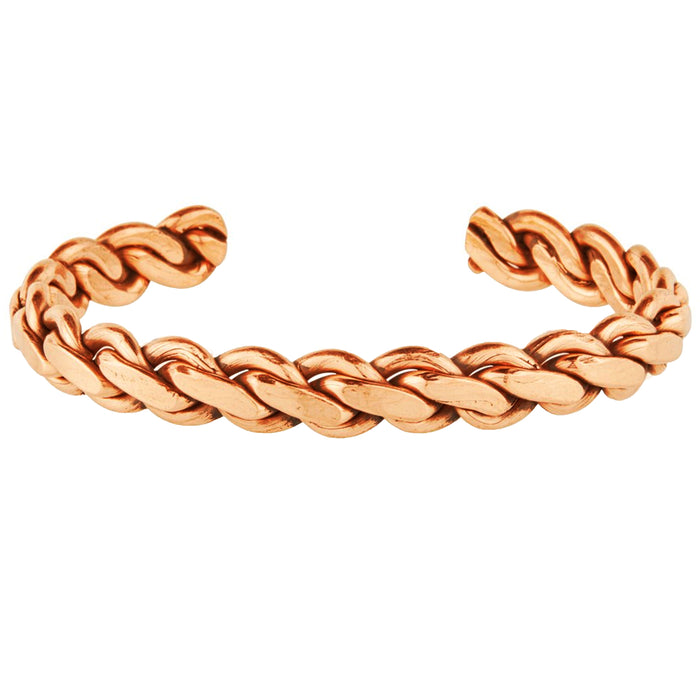 Men Women Pure Copper Bracelet Solid Heavy Twist Therapy Arthritis Pain Healing