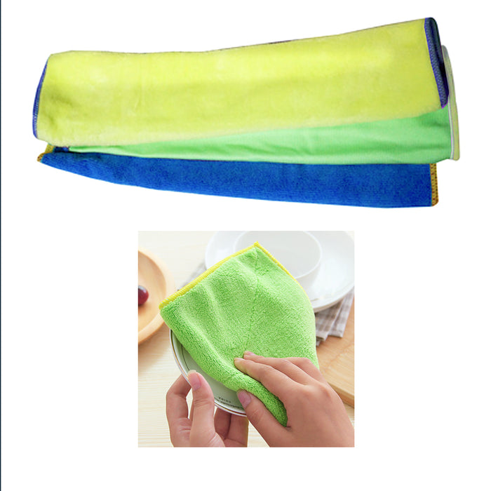 3 Pc Microfiber Drying Cloth Cleaning Wipe Detail Wash Car Vehicle Washing Pad