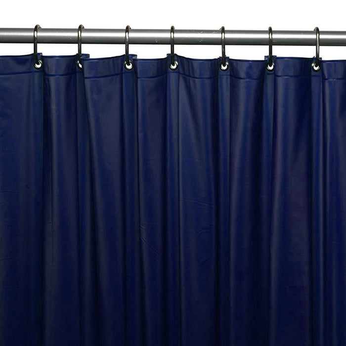 2 X Navy Blue Magnetic Water Resistant Shower Curtain Liner 70x72 100% Vinyl