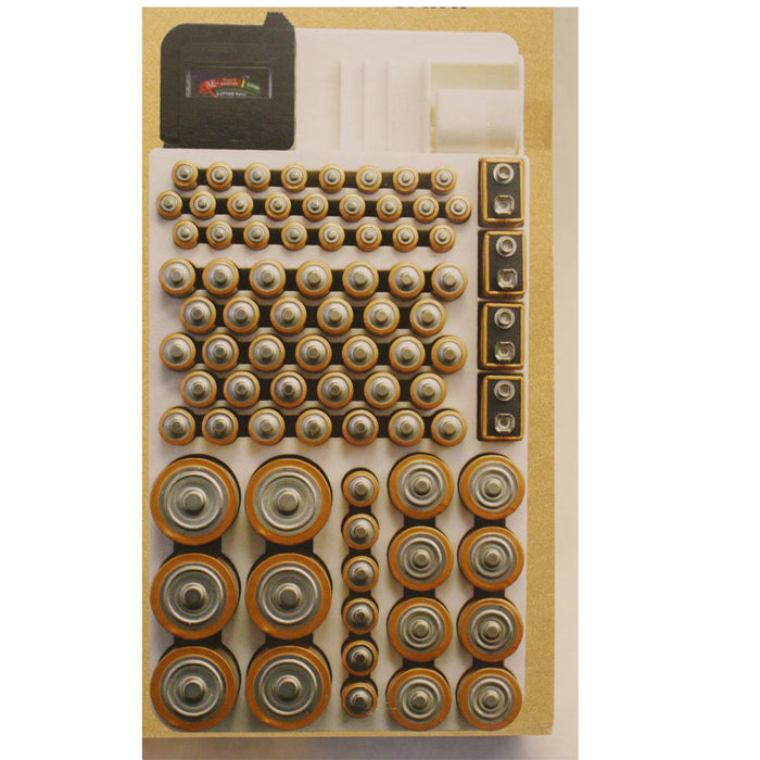 3PK 82 Battery Storage Organizer Removable Tester Storage Rack Holder AA AAA 9V