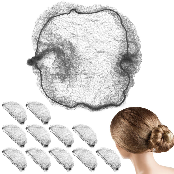 12 Elastic Nylon Breathable Hair Net Stretch Edge Mesh Net Grey Blonde Wig Cover
