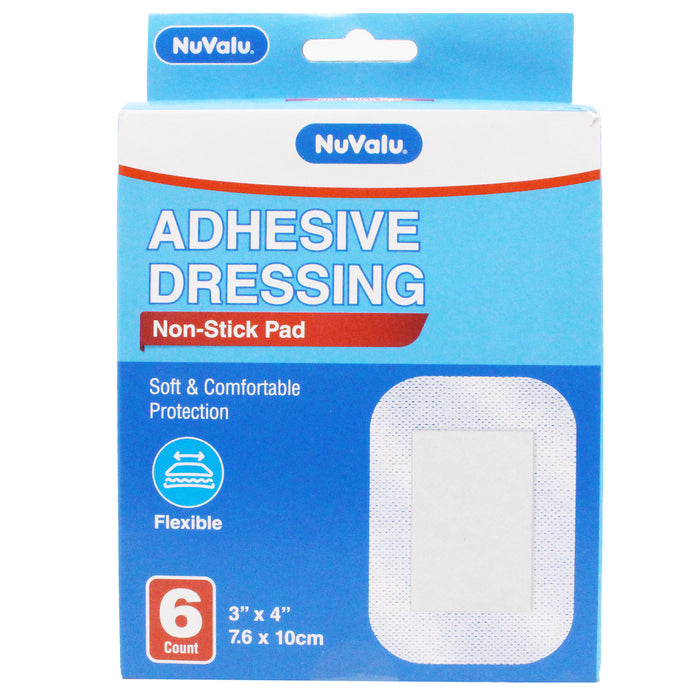 24 Ct Adhesive Bandages Flexible 3"X4" Pads Breathable Wound Dressing First Aid
