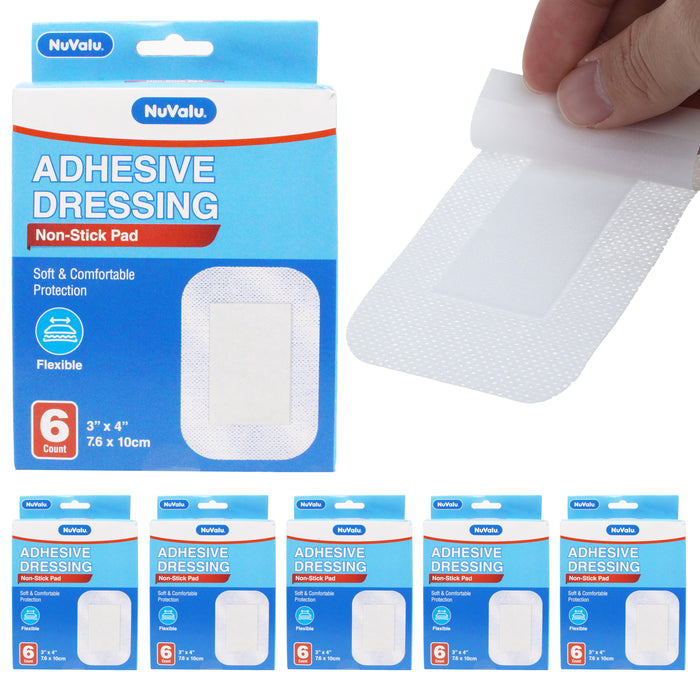 36 Adhesive Bandages Large 3"X4" Pad Breathable Wound Dressing First Aid Medical
