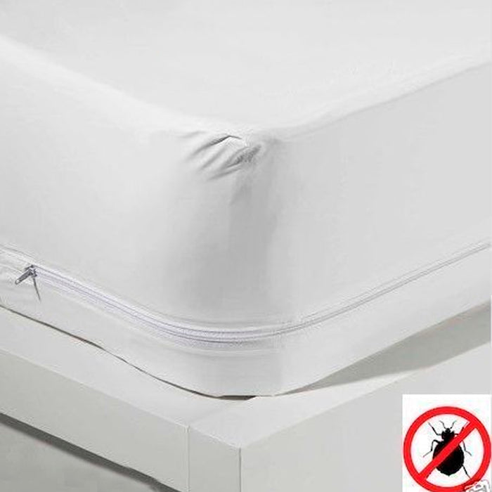 Full Size Mattress Cover Zipper Waterproof Plastic Bed Bug Dust Mites Allergens