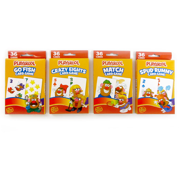 4Pk Playskool Kids Playing Cards Game Learn Fun Go Fish Match Crazy Eight Play