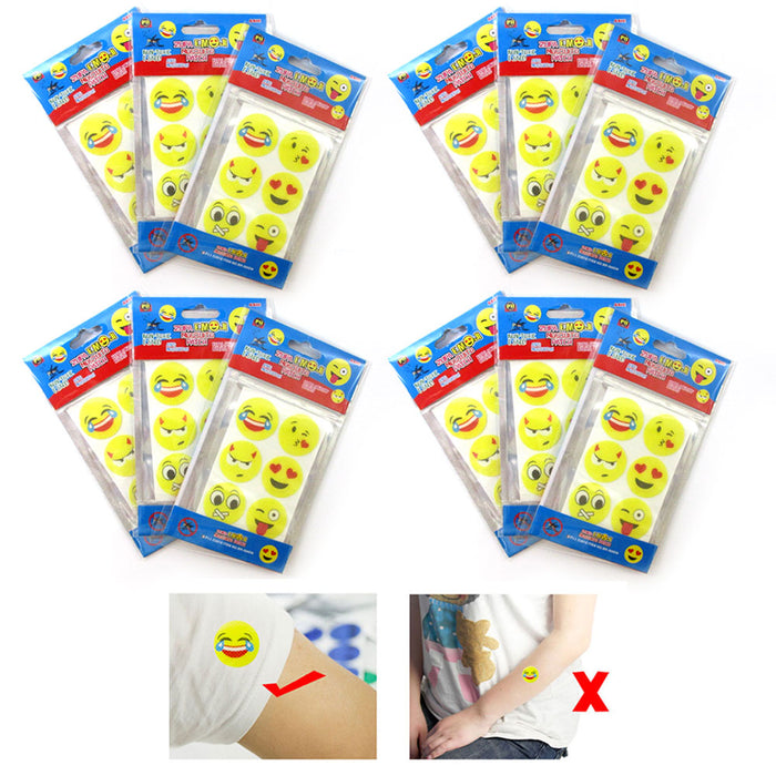 72 Pc Mosquito Repellent Emoji Sticker Skin Patch Natural Non Toxic Protect Kids