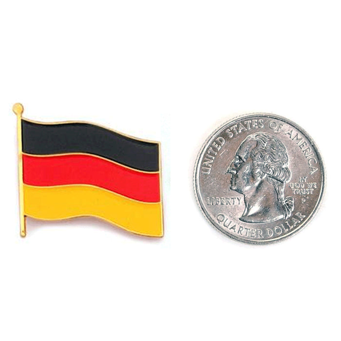 3 Germany Flag Waving Lapel Pin Oktoberfest Hat Pinback Deutschland Gold Badge