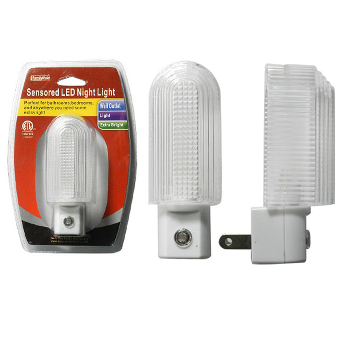4PC Light Sensor LED Night Light Bright Wall Plug Bathroom Nite Lamp Home Stairs