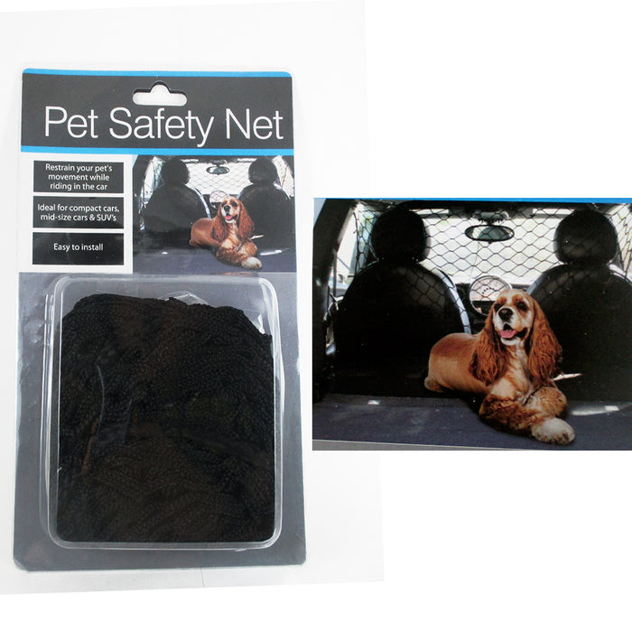Pet Safety Net Car Suv Truck Van Seat Mesh Dog Barrier Safety Travel Black 54X42