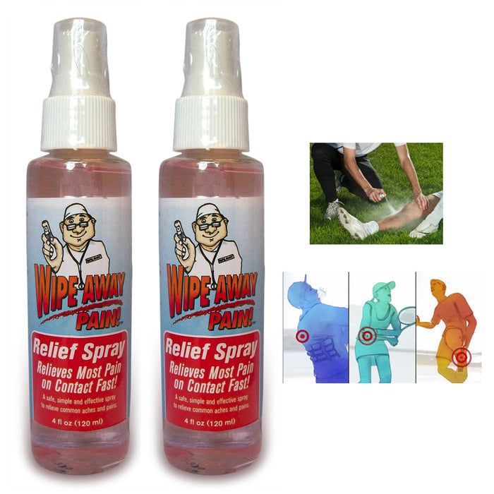 2 Pc Instant Pain Relief Spray Bottle Fast Extra Strength Pain Relieving Therapy