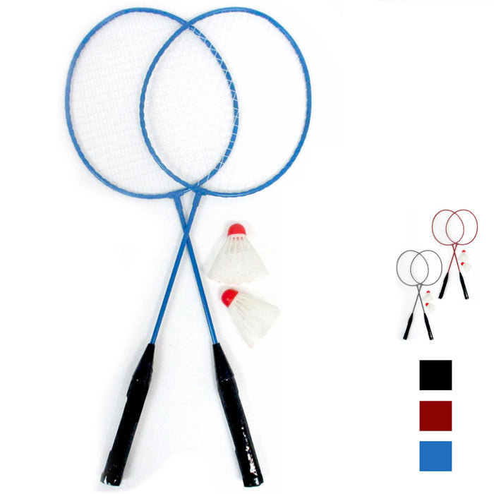 5 PC Badminton Racket Set Shuttlecocks Rackets Outdoor Carry Bag 2 Player Kit