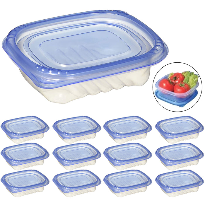 12 Pc Reusable Food Container Meal Prep Storage BPA Free Freezer Microwave Safe