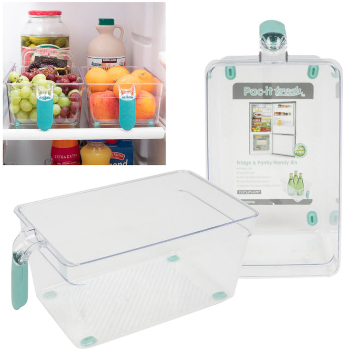 1 Fridge Freezer Bin Pantry Organizer Cabinet Kitchen Food Space Saver BPA Free
