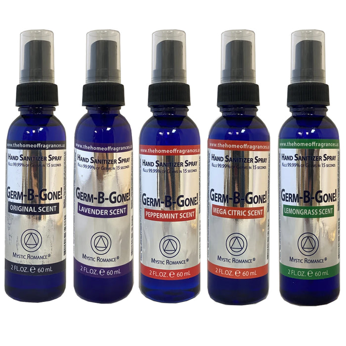 5 X Essential Oil Scented Hand Sanitizer Spray Gentle Fragrance Moisturizer 2oz