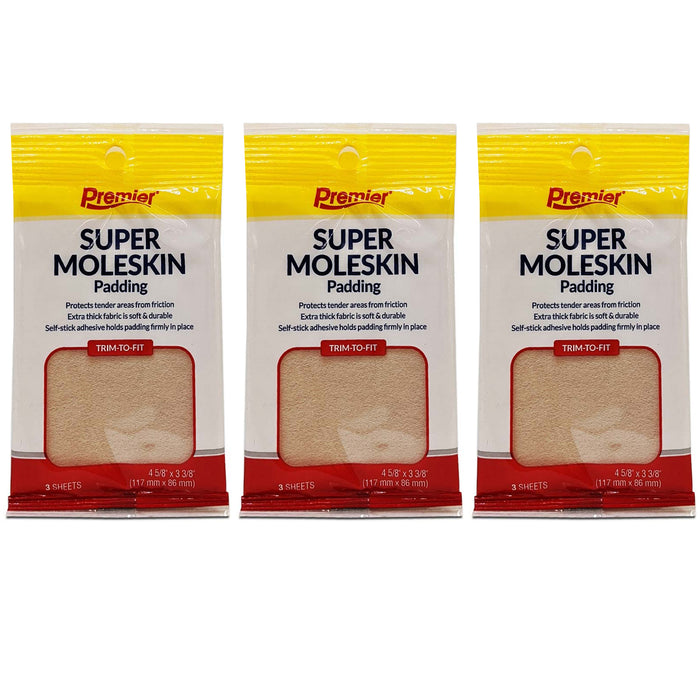 9 Sheets Moleskin Blister Corn Callus Super Soft Padding Protects Feet Trim Fit
