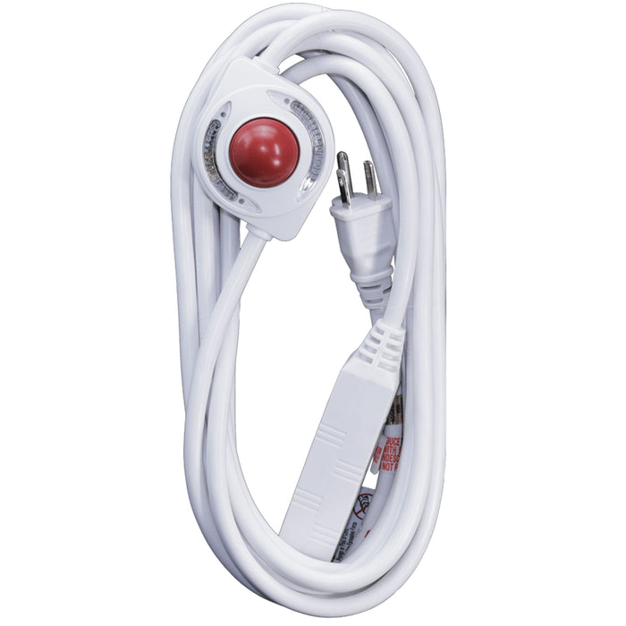 1 Pc Lighted Foot Switch 15Ft Extension Cord 3 Outlet 2 Prong Indoor Pedal Lamp