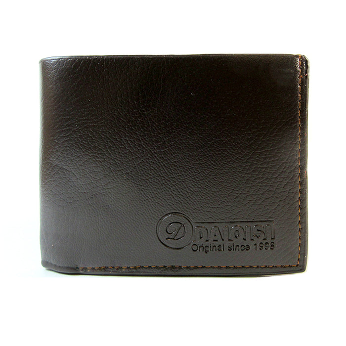 Mens Wallet Pockets ID Credit Card Holder Money Genuine Leather Bifold Brown New